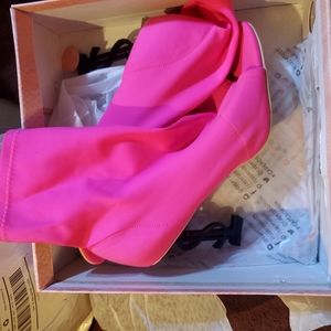 Hot pink size 11 open toe heels